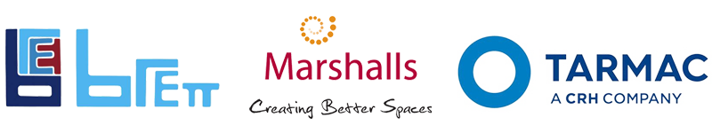 Brett, Marshalls and Tarmac product logos